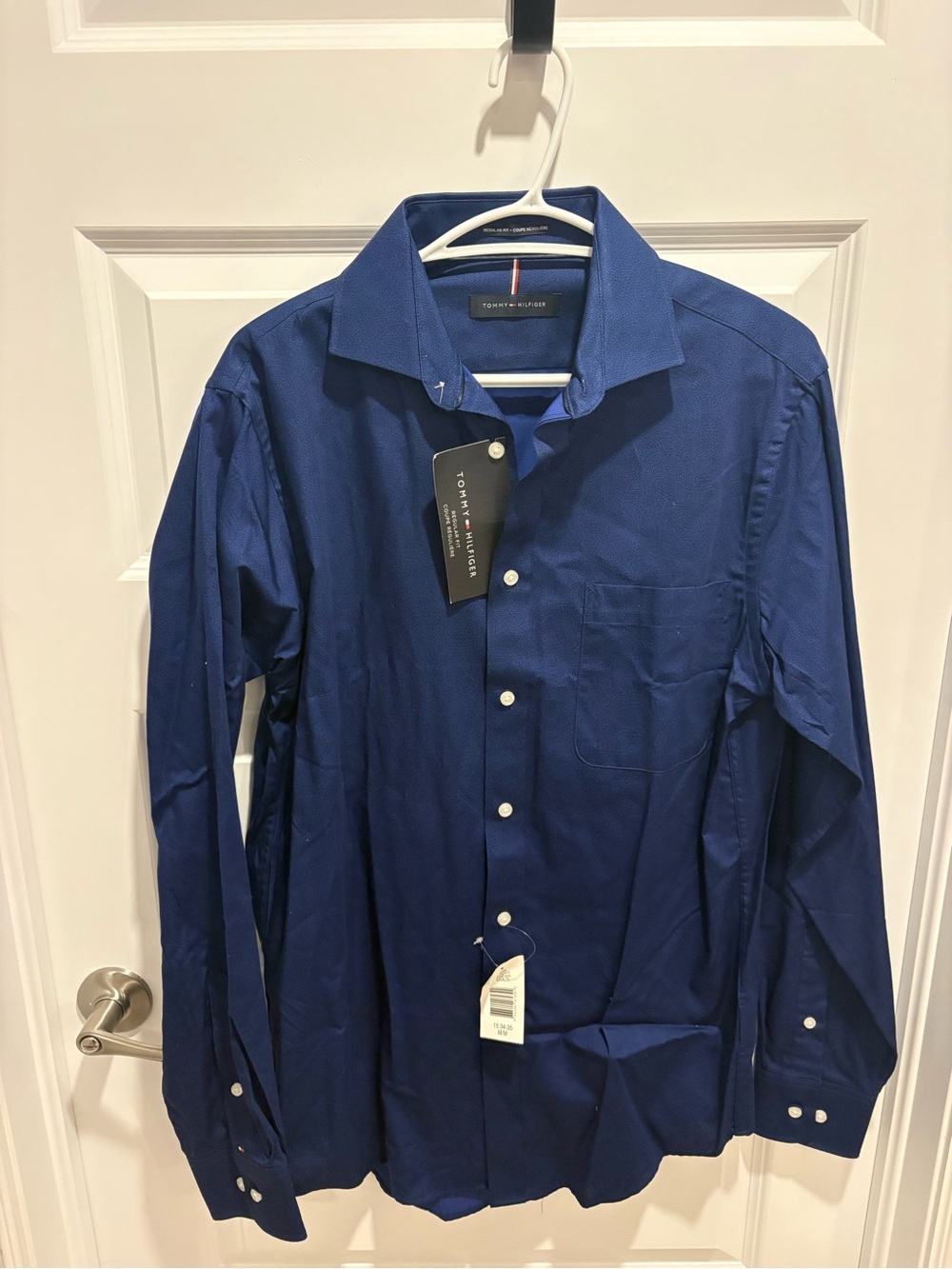 Tommy Hilfiger Men's Solid Navy Dress Shirt